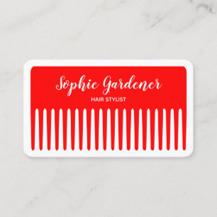 Haarstylist - Comb - #FF0000 (rood) Visitekaartje