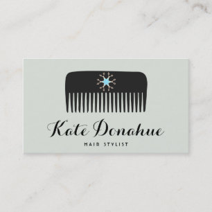 Haarstylist Comb Scissors White Hair Salon Visitekaartje