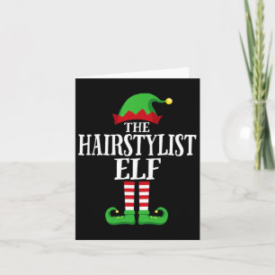 Haarstylist Elf Matching Family Group KerstPa Kaart