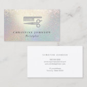 Haarstylist faux glitter textuur visitekaartje (Voorkant / Achterkant)
