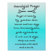 Haarstylist-gebedteken