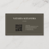 Haarstylist Geometric Modern Neutral Visitekaartje (Achterkant)