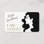Haarstylist Gepersonaliseerde QR-code & sociale me Visitekaartje (Voorkant)