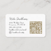 Haarstylist Gepersonaliseerde QR-code & sociale me Visitekaartje (Achterkant)