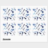 Haarstylist gereedschapspatter vierkante sticker (Vel)