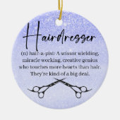 Haarstylist Gift Idea Ceramic Ornament (Voorkant)