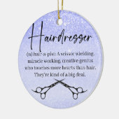 Haarstylist Gift Idea Ceramic Ornament (Links)