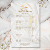 Haarstylist Gold Scissors Marble Service Menu
