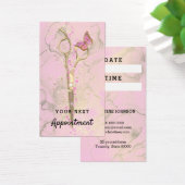 haarstylist gouden schaar visitekaartje (Bureau)