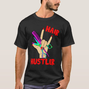 Haarstylist haar kapper womens rockhand t-shirt