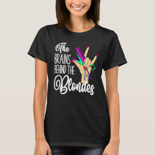 Haarstylist haar kapper womens rockhand t-shirt