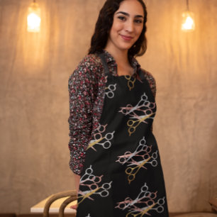 Haarstylist Hair Dresser Salon Roos Gold Scissors Schort