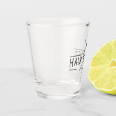 Haarstylist Haircut Scissers Monogram Shot Glas (Links)