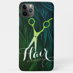 Haarstylist Hairdresser Beauty Green Gold-schaar iPhone 11 Pro Max Hoesje