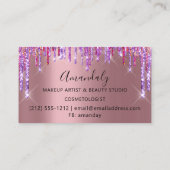 Haarstylist Hairdresser Roos Paarse schaar Visitekaartje (Achterkant)