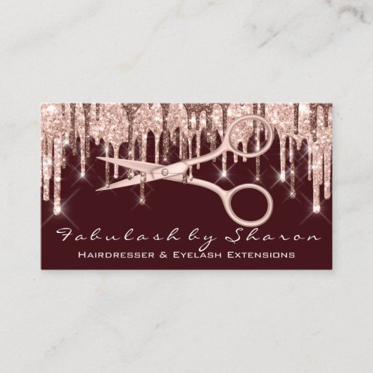 Haarstylist Hairdresser Scissors Roos Drijft VIP Visitekaartje (Voorkant)