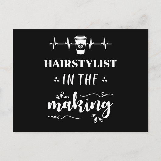 Haarstylist in wording briefkaart (Voorkant)