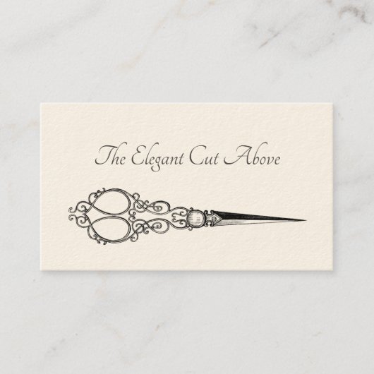 Haarstylist  juwelen schaar visitekaartje (Voorkant)