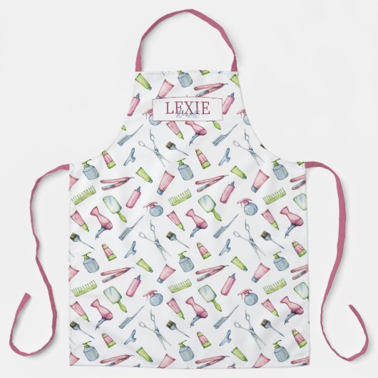 Haarstylist, Kapper Schoonheidssalon Aangepast Schort (Voorkant)