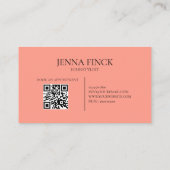 Haarstylist Kapsalon Minimalist Visitekaartje (Achterkant)