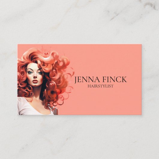 Haarstylist Kapsalon Minimalist Visitekaartje (Voorkant)