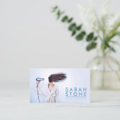 Haarstylist kapsalon visitekaartje (Staand voorkant)