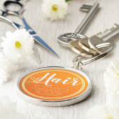 Haarstylist Makeup Salon Chic Oranje Gold Scissors Sleutelhanger