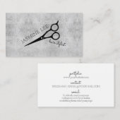 haarstylist minimalistische zwarte schaar visitekaartje (Voorkant / Achterkant)
