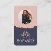 Haarstylist Modern Photo Logo Visitekaartje (Voorkant)