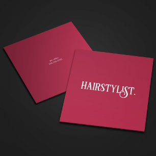 Haarstylist Modern Professioneel Minimalistisch Ee Vierkante Visitekaartje