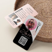 Haarstylist Modern QR-codefoto Visitekaartje