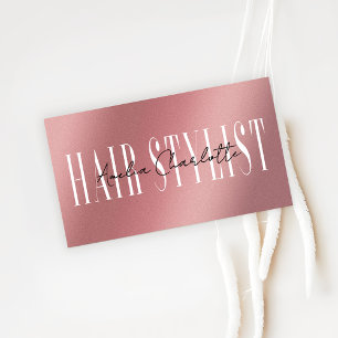 Haarstylist Modern Rose Goud Professioneel Visitekaartje