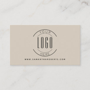 Haarstylist modern voeg je logo beige toe visitekaartje