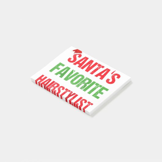 Haarstylist pajama kerstraglan post-it® notes (Schuin)