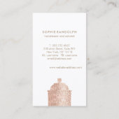 Haarstylist Pink Sequin Spray Can Visitekaartje (Achterkant)