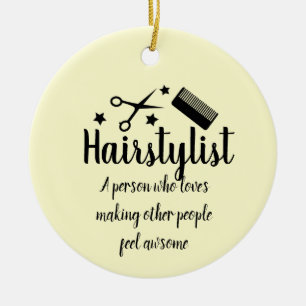 Haarstylist Quote Funny Hairdresser Stars Keramisch Ornament