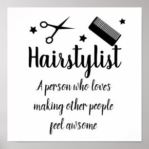 Haarstylist Quote Funny Hairdresser Stars Poster