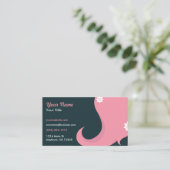 Haarstylist Roze Haar Visitekaartje (Staand voorkant)