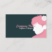 Haarstylist Roze Haar Visitekaartje (Achterkant)