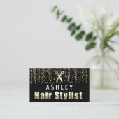 Haarstylist Salon Light Gold Appointcard Visitekaartje (Staand voorkant)