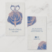 Haarstylist schaar en ventilatorzout visitekaartje (Voorkant / Achterkant)