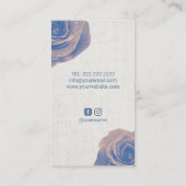 Haarstylist schaar en ventilatorzout visitekaartje (Achterkant)