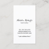 Haarstylist schaar & witte vlinder visitekaartje (Achterkant)