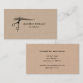 Haarstylist Scissors Kraft Visitekaartje (Voorkant / Achterkant)