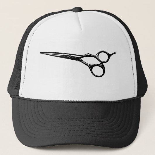 Haarstylist Scissors Trucker Hat Pet (Voorkant)
