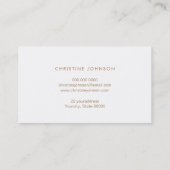 Haarstylist script op marmer visitekaartje (Achterkant)