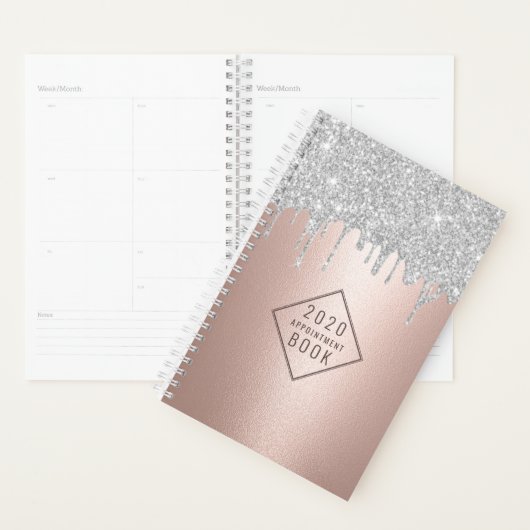 Haarstylist Silver Drips Roos Gold Appointing Planner (Display)