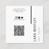 Haarstylist social media QR code visitekaartje (Achterkant)