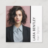 Haarstylist social media QR code visitekaartje (Voorkant)