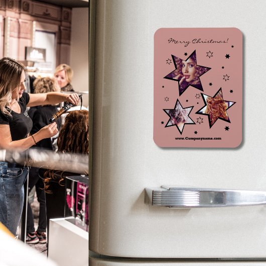 Haarstylist Stary Custom Photos Kerstmagneet Magneet